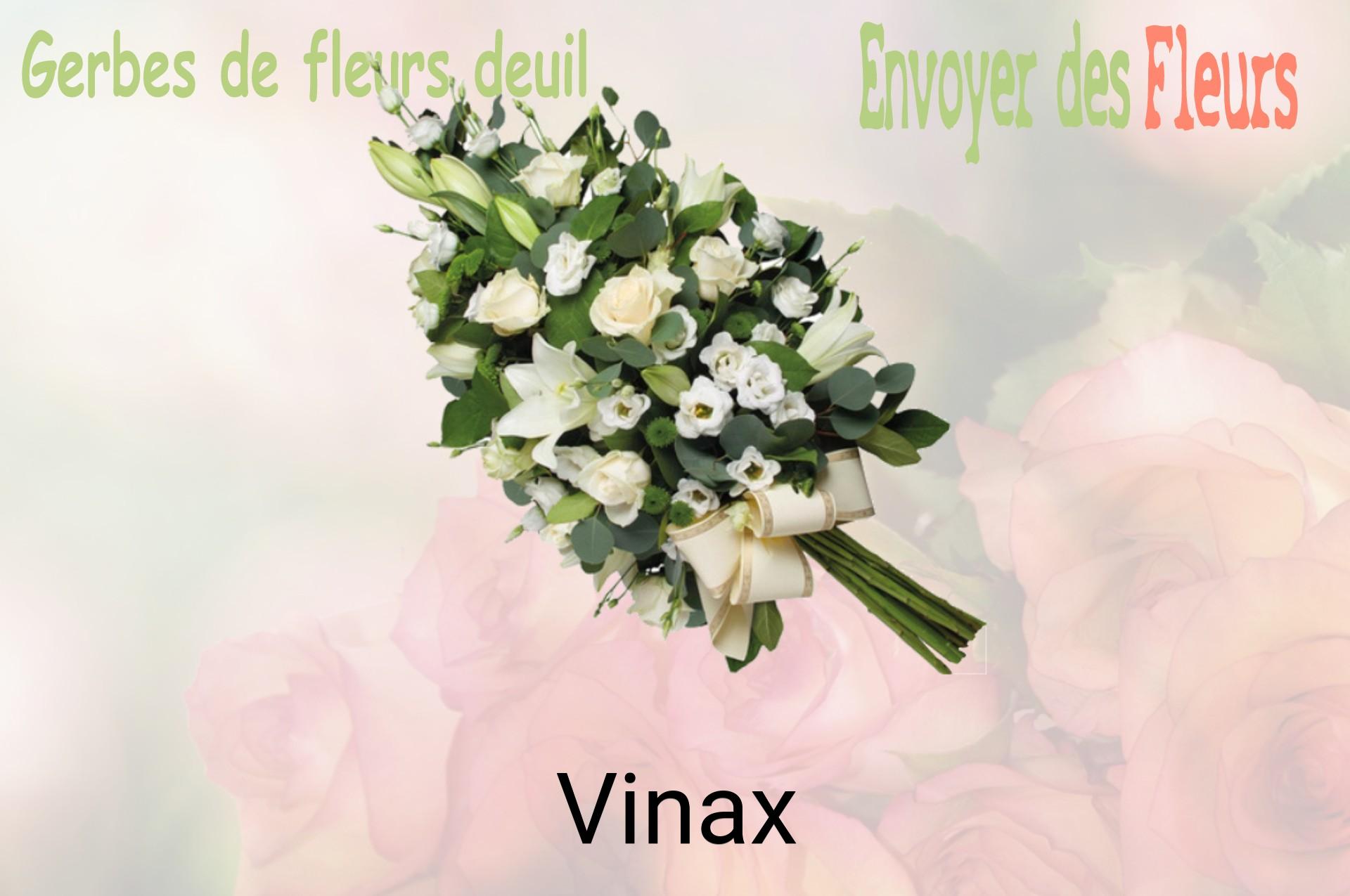 Gerbe de fleurs de deuil livrée à Vinax